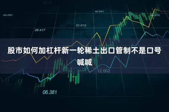 股市如何加杠杆新一轮稀土出口管制不是口号喊喊